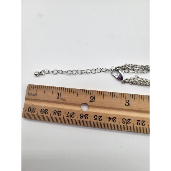 Silver Tone Western Cowgirl Ranch Country Horse Statement Necklace Rhinestone - Picture 8 of 9